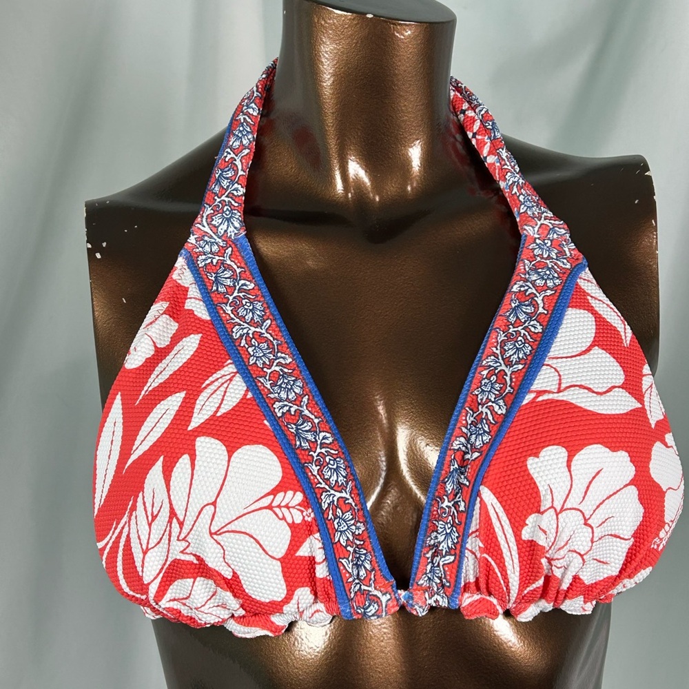Tommy Bahama Island Cays Fiori reversible string Bikini Top - Small - New